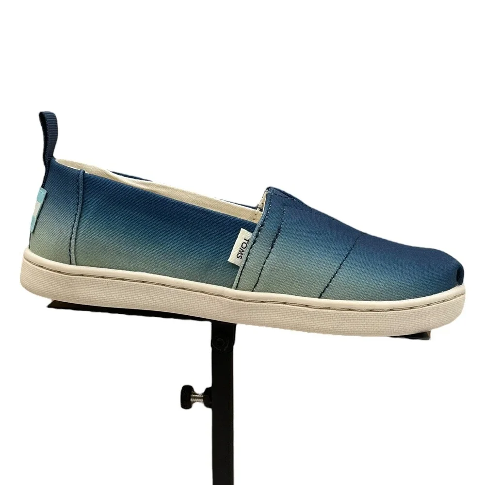 TOMS Alpargata Little Girls Slip-On Canvas Shoes Size‎ 12 Blue Indigo Comfort